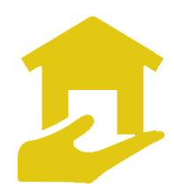 House in hand icon